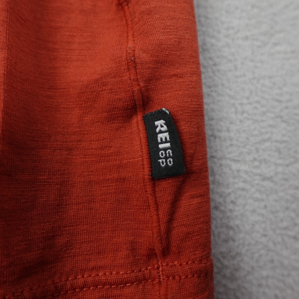 REI Merino 185 Half Zip Womens Small Orange 100% Merino Wool Base Layer - Picture 3 of 10